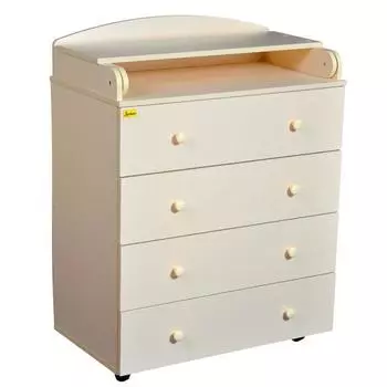 Комод с пеленальной доской Dante, с шариковыми направляющими, цвет слоновая кость