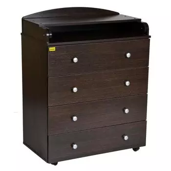 Комод с пеленальной доской Dante, с шариковыми направляющими, цвет венге