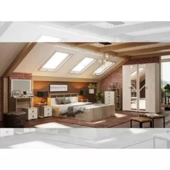 Комод с ящиками и нишей Ольга 17, 1085х800х450, Крафт серый/Крафт белый