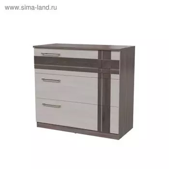 Комод с тремя ящиками ПРЕЗЕНТ Бодега темный/светлый