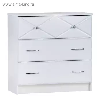 Комод Севиль МДФ, Белый/Белый глянец