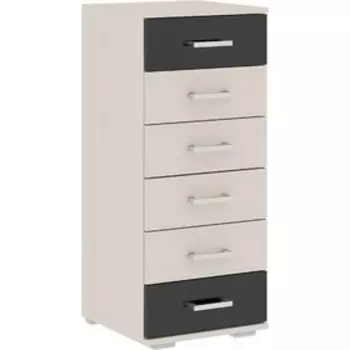 Комод «Сити 40/1», 990400410 мм, цвет сосна карелия / чёрный глянец