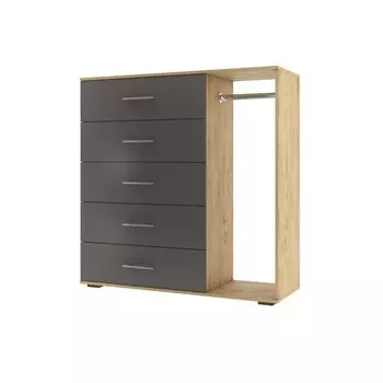 Комод со штангой «Бруно», 12004141200 мм, цвет дуб вотан / серый графит