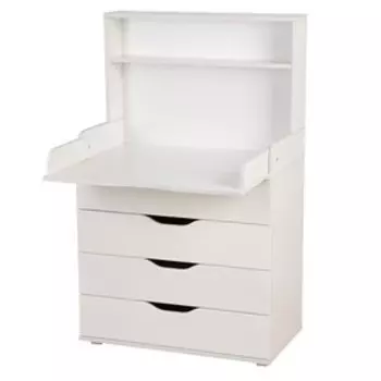 Комод со стеллажом Polini kids Simple 2582, 467х804х1367 мм, белый