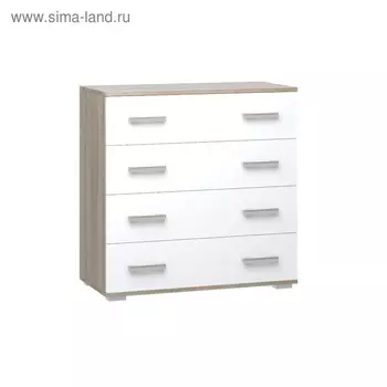 Комод Сопрано 1, 802х808х457, Дуб сонома/Белый