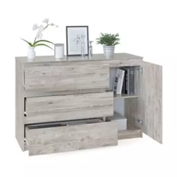 Комод с 3-мя ящиками и дверью «Т-3Р», 1200446804 мм, цвет дуб юкон