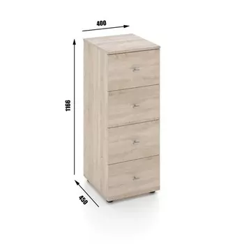 Комод TEKKA, 40х45х116.8 см, цвет дуб сонома светлый