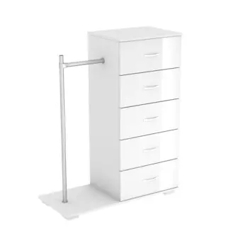 Комод "Турин", 930х415х1050, Белый, Белый глянец