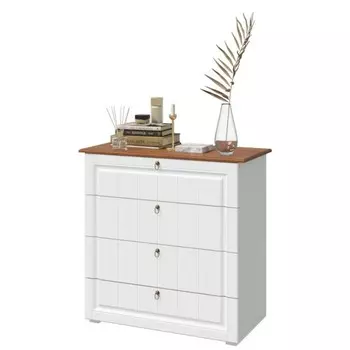 Комод «Валенсия», 910 480 910 мм, цвет белый / орех