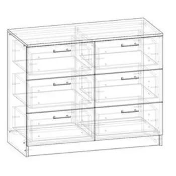 Комод Виго-11, 1000*820*440, Дуб сонома/Бетон