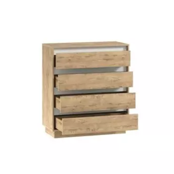 Комод Virginia, 884х404х1018, Белый скандинавский/Дуб бунратти