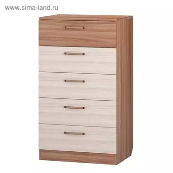 Комод "Вояж", 602х446х1056 мм.ю ясень тёмный, ясень светлый