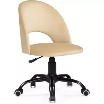 Компьютерное кресло Ирре металл/велюр, черный/бежевый 56x60x87 см