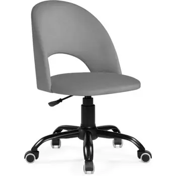 Компьютерное кресло Ирре металл/велюр, черный/серый 56x60x87 см