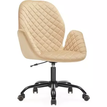 Компьютерное кресло Нерон металл/велюр, черный/бежевый 63x65x92 см