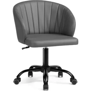 Компьютерное кресло Пард пластик/экокожа, черный/серый 59x60x78 см