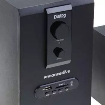 Компьютерные колонки 2.1 Dialog AP-150, 2 х 5Вт + 10Вт, MP3, пульт ДУ, 220В, черные