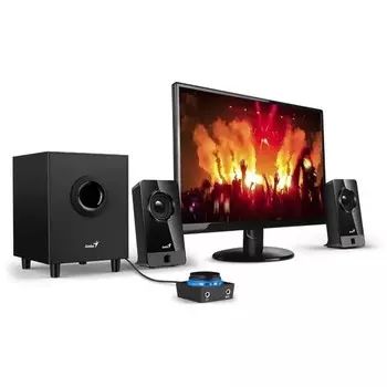 Компьютерные колонки 2.1 Genius SW-2.1 300X, 2х3.25 Вт + 3 Вт, USB, черные