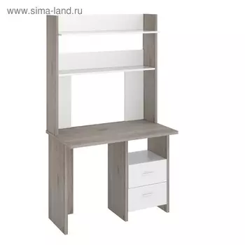 Компьютерный стол, 1000 600 1785 мм, цвет нельсон/белый