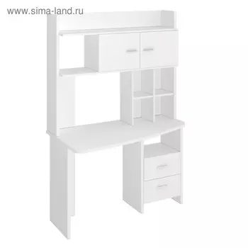 Компьютерный стол, 1200 690 1785 мм, левый угол, цвет белый жемчуг