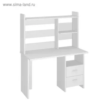 Компьютерный стол, 1200 600 1520 мм, цвет белый жемчуг