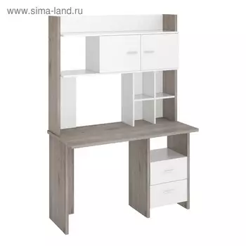 Компьютерный стол, 1200 600 1785 мм, цвет нельсон/белый