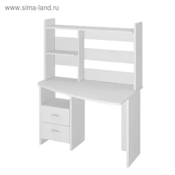 Компьютерный стол, 1200 690 1520 мм, правый угол, цвет белый жемчуг