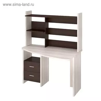 Компьютерный стол, 1200 690 1520 мм, правый угол, цвет карамель/венге
