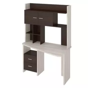 Компьютерный стол, 1200 720 1785 мм, правый угол, цвет карамель/венге