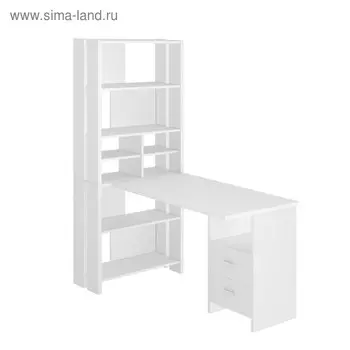 Компьютерный стол, 700 1522 1785 мм, цвет белый жемчуг