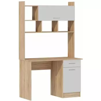 Компьютерный стол Бишоп 2 ЛДСП, белый 112x57x180 см