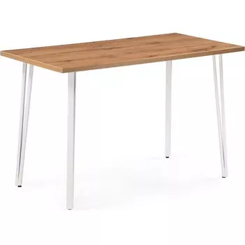 Компьютерный стол Денвер металл, дуб вотан/белый 60x120x77 см