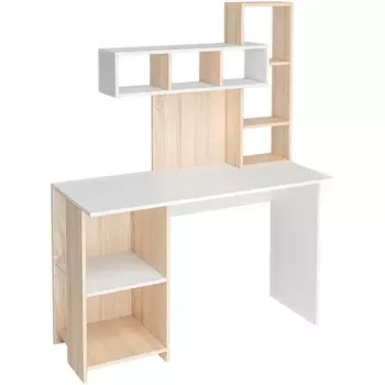 Компьютерный стол Эфес ЛДСП, дуб сонома/белый 50x120x155 см