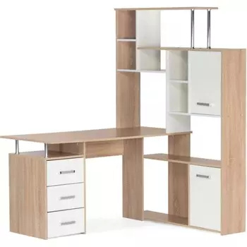 Компьютерный стол КС15 правый, ЛДСП, дуб сонома 142,7x130x175,2 см
