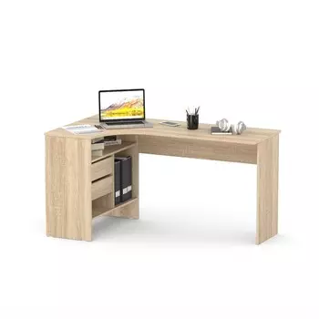 Стол компьютерный «СПм - 25», угол левый, 2 ящика, 1450810740 мм, цвет дуб сонома