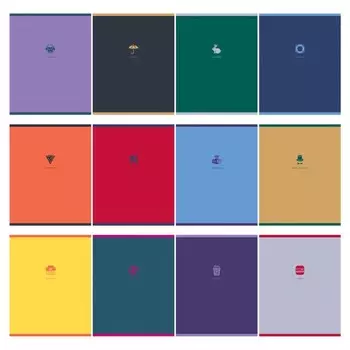 Компл предм тетр 12предм 48л Monocolor. Element, обл мел карт, софт-тач лам, выб лак, бл офс