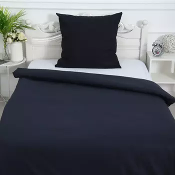 Комплект 1.5сп Черный 8-3 (пододеяльник 145х215см, наволочка 70х70см) бязь, 120г/м, хл100%