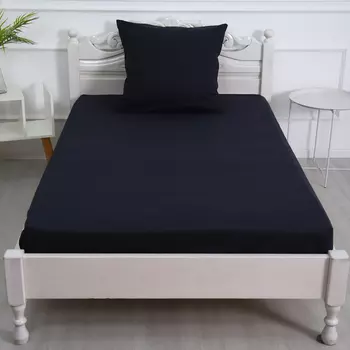 Комплект 1.5сп Черный 8-3 (простыня 150х215см, наволочка 70х70см) бязь, 120г/м, хл100%