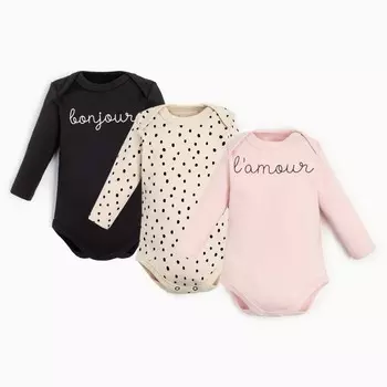 Комплект боди с длинным рукавом «Крошка Я» Lamour, 3 шт., рост 80-86 см