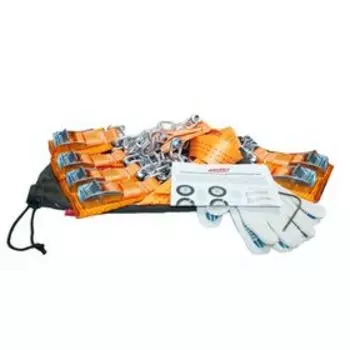 Комплект браслетов противоскольжения Tplus 4WD R15-R16 для а/м класса "Газель" на двухскатное колесо (6 шт., перчатки, крючок)