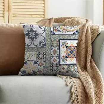 Комплект чехлов декоративных «Азулежу», размер 45х45 см, 2 шт.