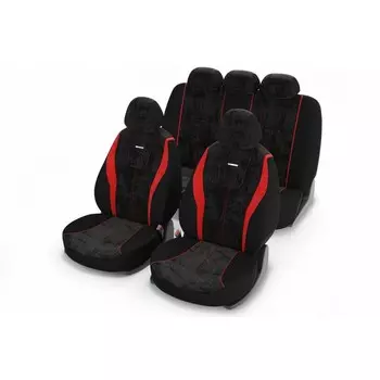 Комплект чехлов «RECORD», красный, черный