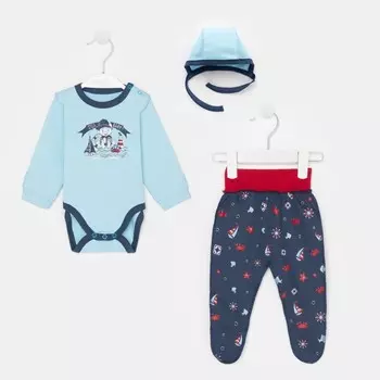 Комплект детский, цвет голубой, рост 56 см