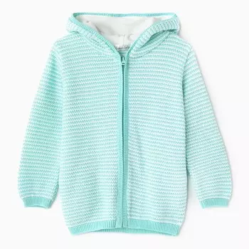 Комплект детский (джемпер,брюки), цвет ментол/белый, рост 74 см