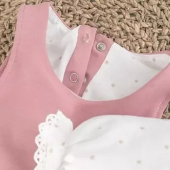 Комплект детский: футболка, сарафан, рост 68-74 см, цвет розовый