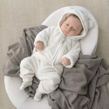 Комплект детский KinDerLitto «МедвежкА», 2 предмета: толстовка, штаны, рост 80-86 см, цвет молоко