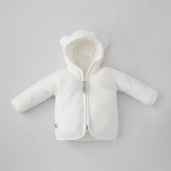 Комплект детский KinDerLitto «МедвежкА», 2 предмета: толстовка, штаны, рост 80-86 см, цвет молоко с бежевым