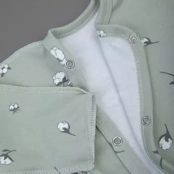 Комплект детский KinDerLitto «Мягкий хлопок-2», 3 предмета, принт хлопок, рост 56-62 см