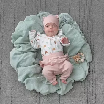 Комплект детский KinDerLitto «Первые цветы-3», 3 предмета, рост 56-62 см, цвет конфетти