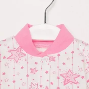 Комплект детский (кофточка, ползунки), цвет белый/розовый, рост 74 см